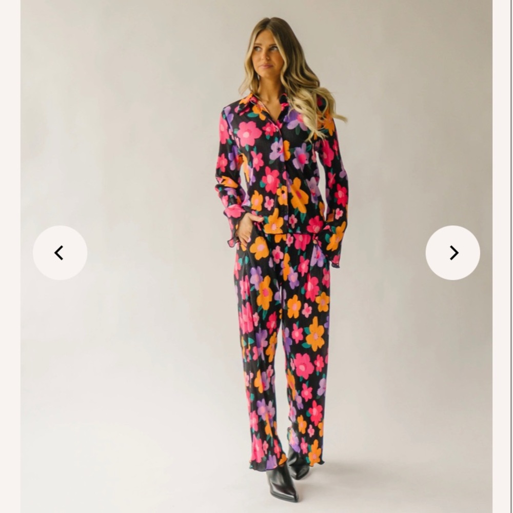 Silk & Salt Floral Plisse Set NWT
